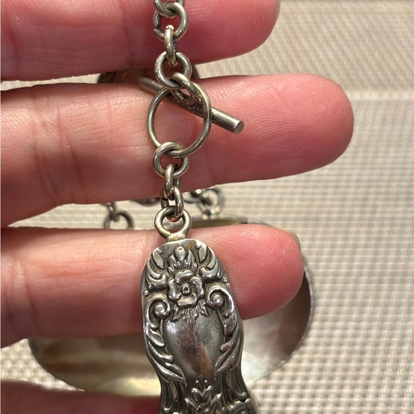 Handmade Silver spoon with abalone shell and sailor closure - Picture 6 of 7